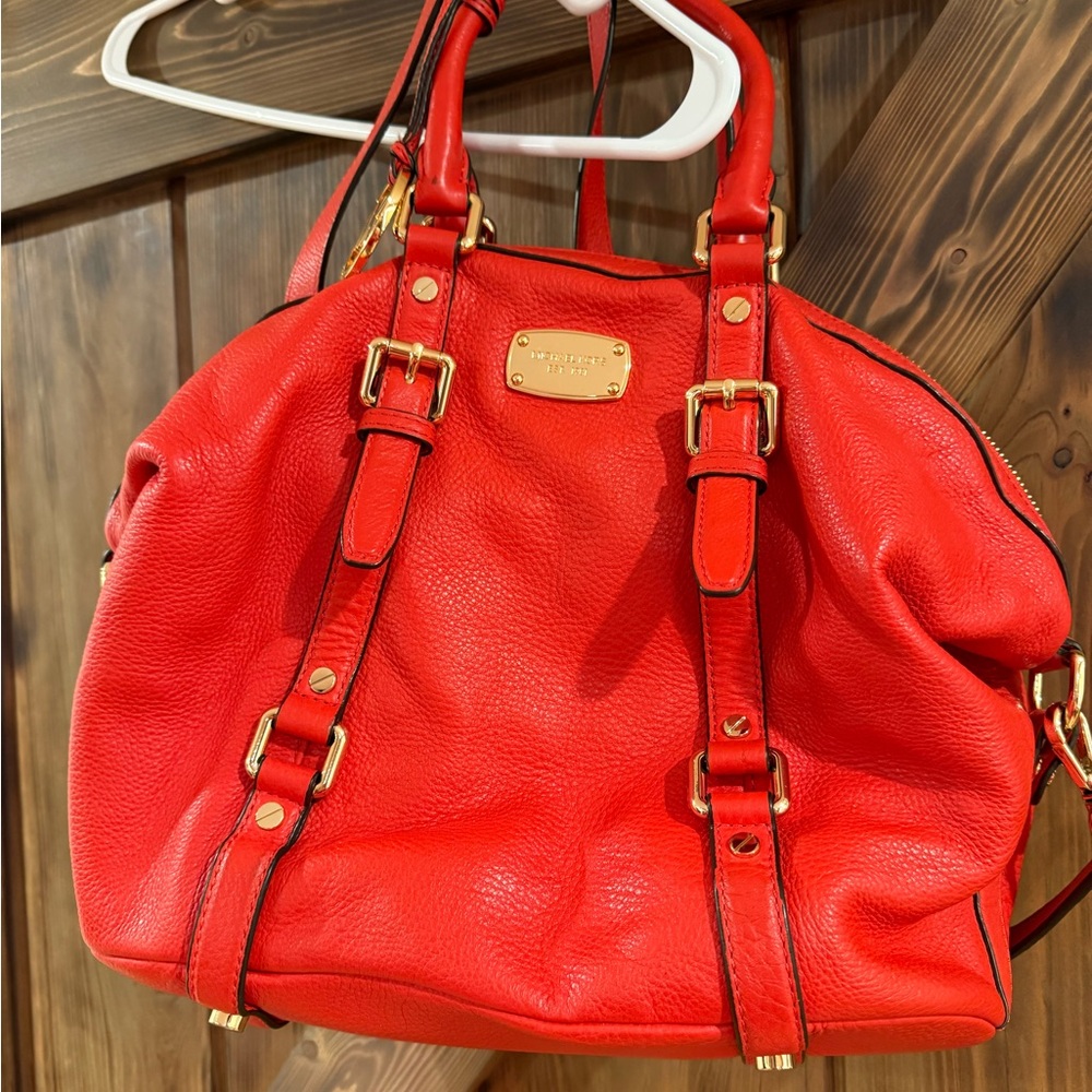 Michael Kors Bold Orange Bedford Satchel - Picture 3 of 11
